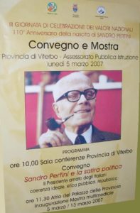 Manifesto della Mostra Itinerante in Viterbo