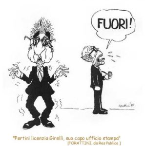 Vignette – 1980 38 - Pertini Pertini licenzia Ghirelli dall'Ufficio Stampa